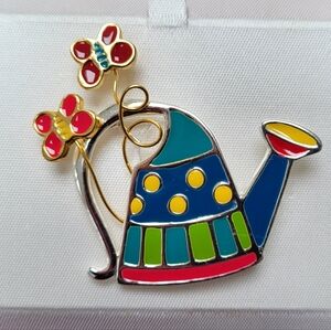 Colorful Watering Can Brooch